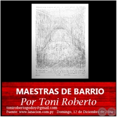 MAESTRAS DE BARRIO - Por Toni Roberto - Domingo, 12 de Diciembre de 2021
